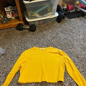 Cotton:on crop top, large, mustard yellow